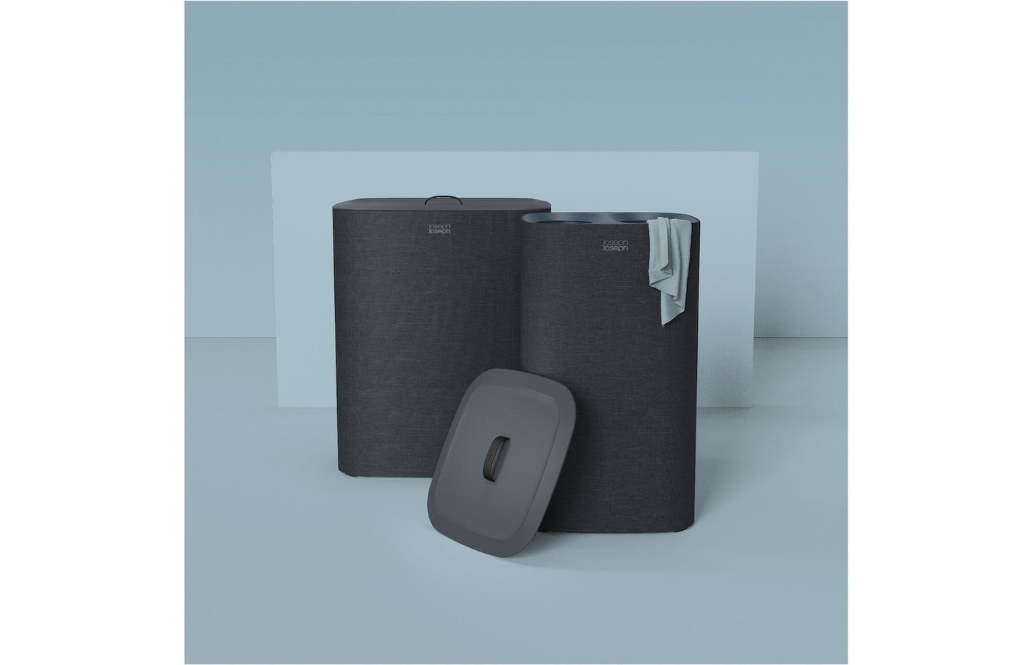 Tota 60L Wäschekorb, schwarz/ blau