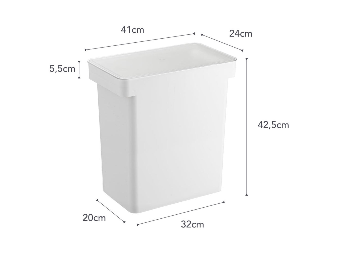 Tierfutter Behälter 12 kg White