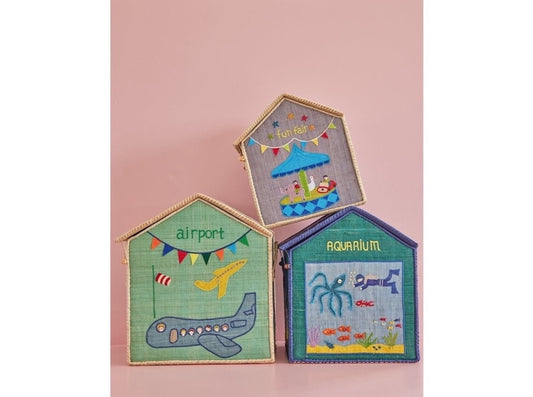 Raffia Aufbewahrungshaus - 'Vacation Theme' - S