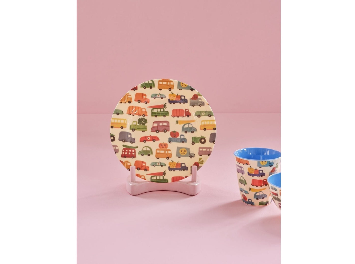 Melamin Kinderschüssel - 'Happy Cars' Print