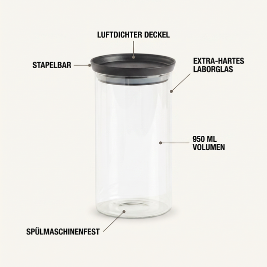 6 Vorratsgläser - 950ml