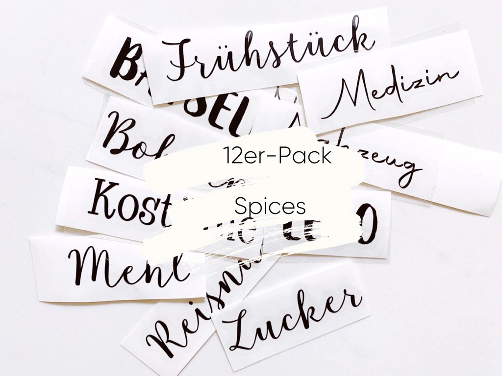Labels 12er-Pack Spices