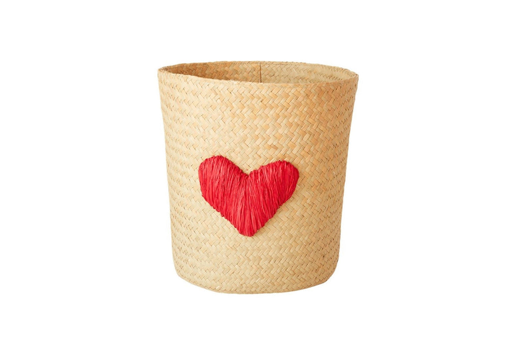 Raffia-Herz Korb