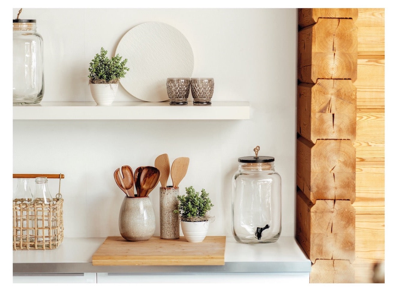 Lave Home Vase Cylinder beige klein