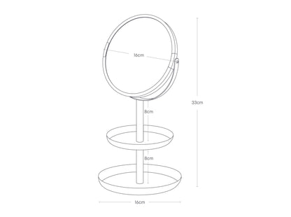 Schminkspiegel mit Ablage