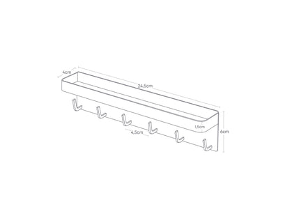 Hakenleiste für Schlüssel White (magnetisch)