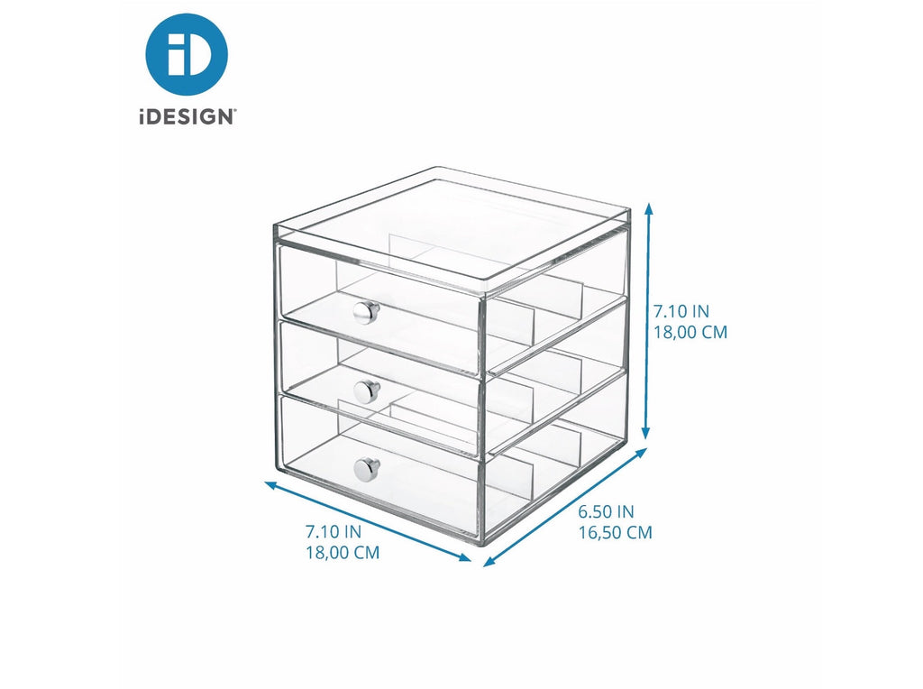 iDesign CLARITY Brillen Organizer mit 3 Schubladen – The Home Habit