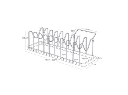 Ausziehbarer Topfdeckel & Pfannenhalter - White