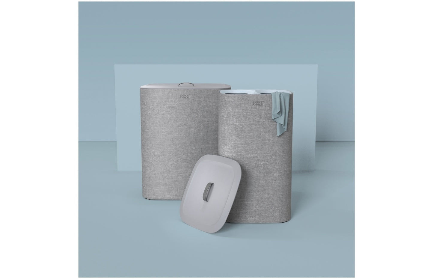 Tota 90L Dual Wäschekorb, grau