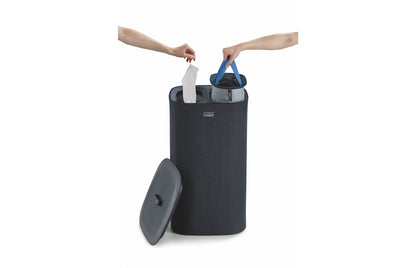 Tota 60L Wäschekorb, schwarz/ blau