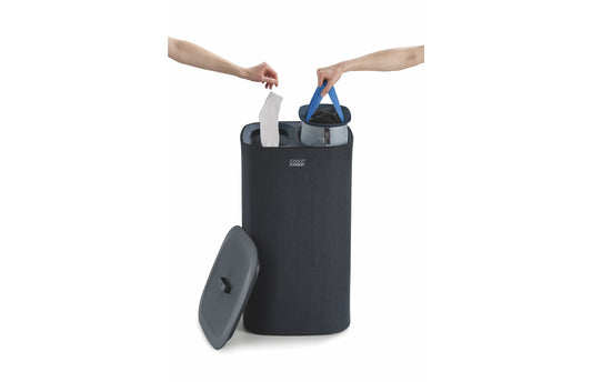 Tota 60L Wäschekorb, schwarz/ blau
