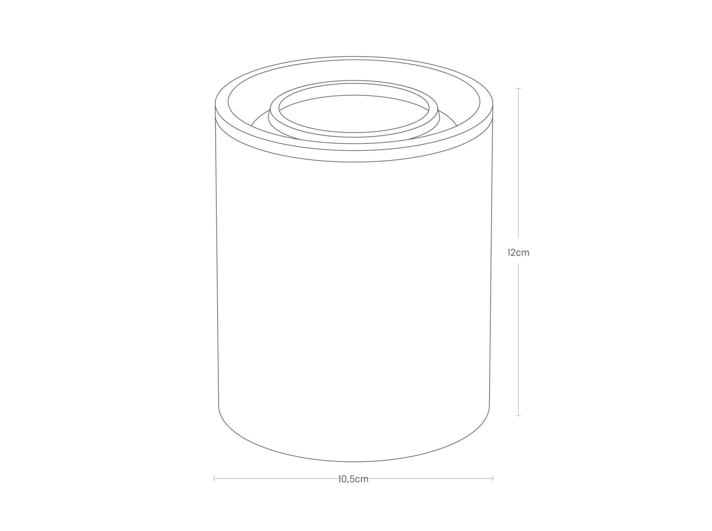 Tower Keramik-Aufbewahrungsbehälter White L