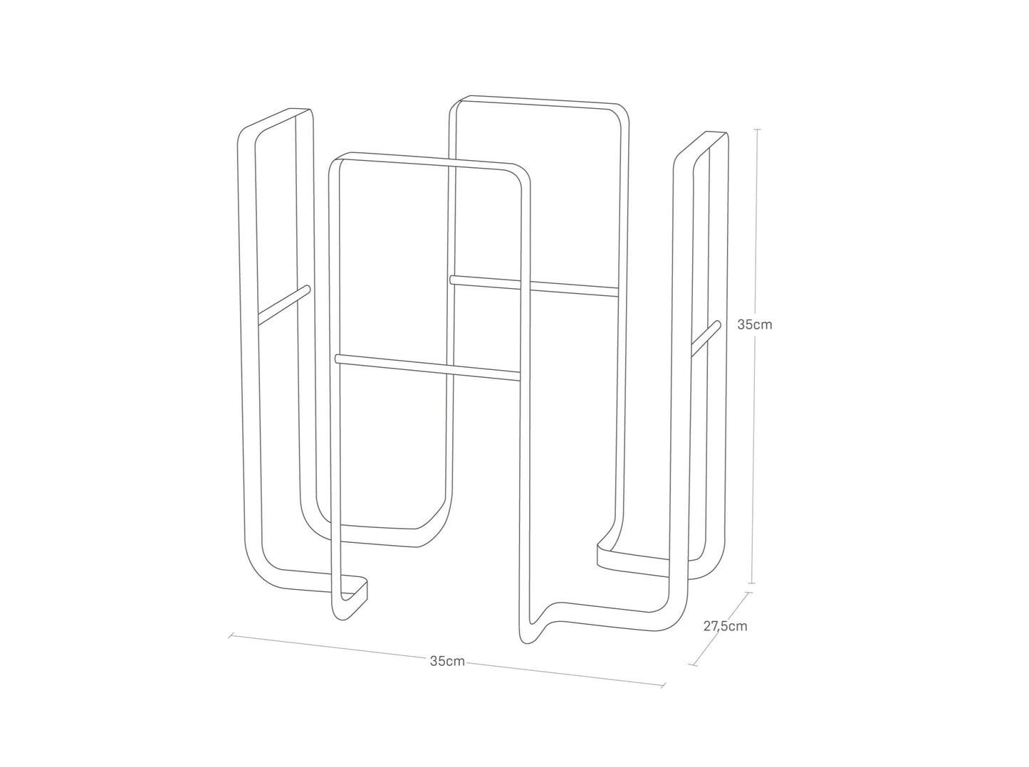 Zeitungsständer Black