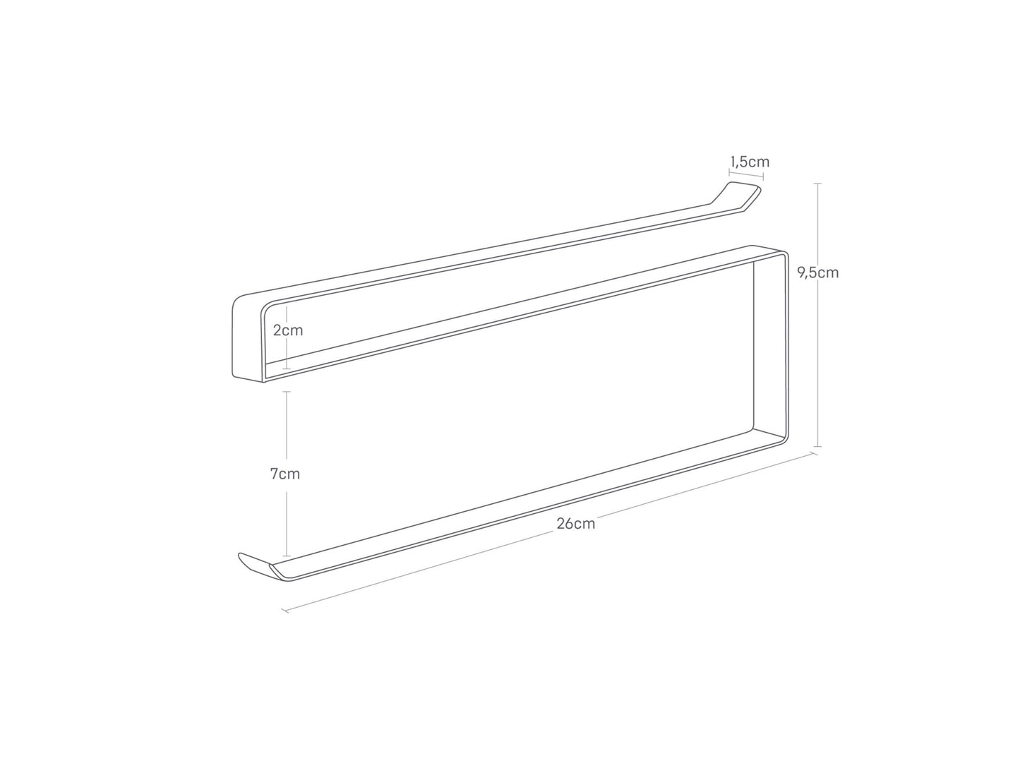 Tower Papierhandtuchhalter Regal - Black