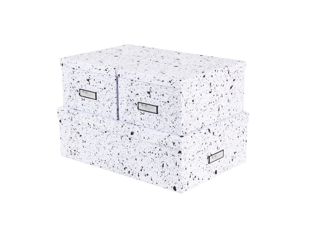 Inge Aufbewahrungsboxen 3er - Set, splash schwarz