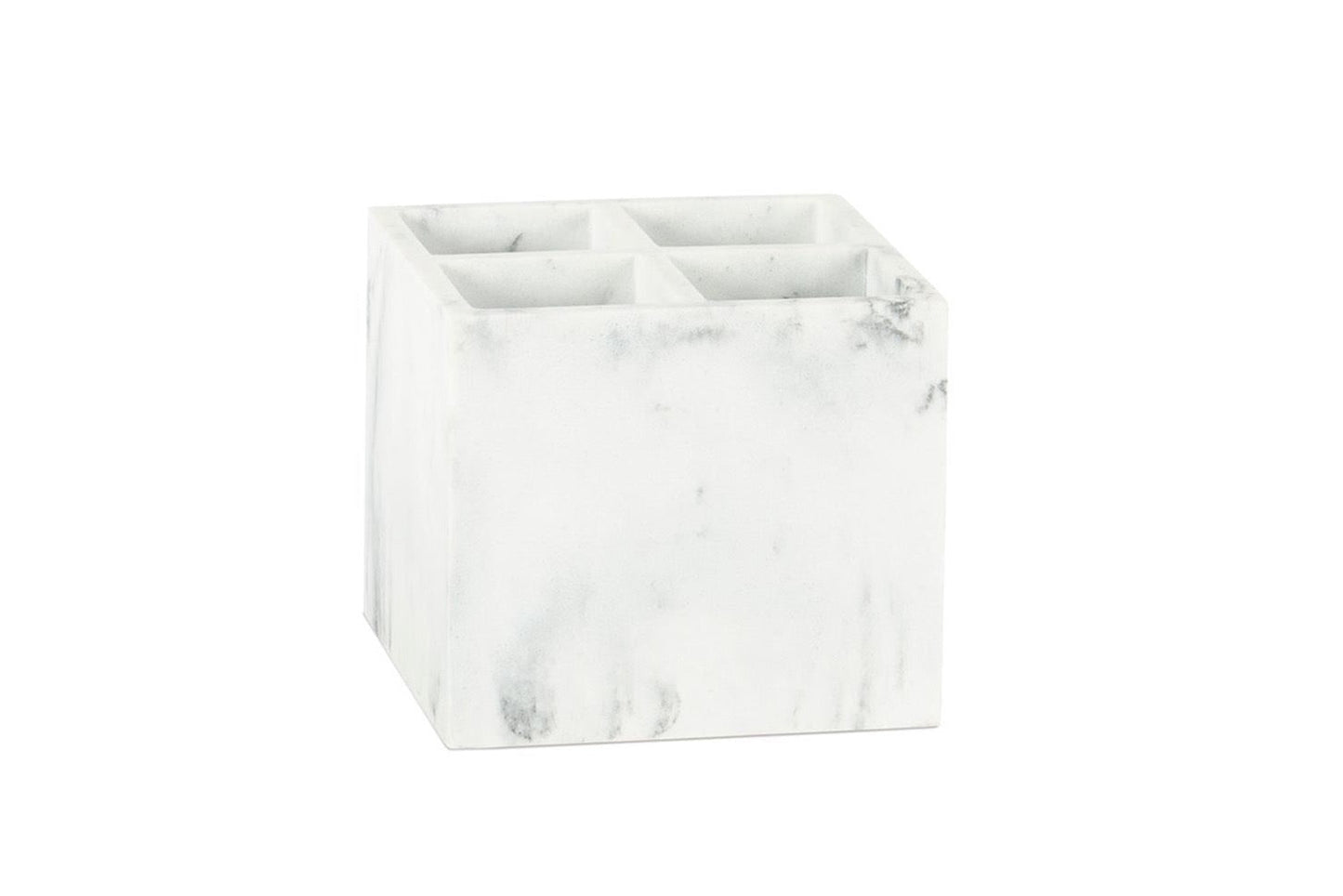 Quadratischer Organizer Marmor weiß