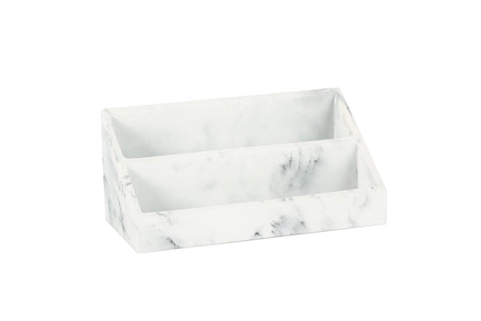 Schreibtisch-Organizer Marmor weiß
