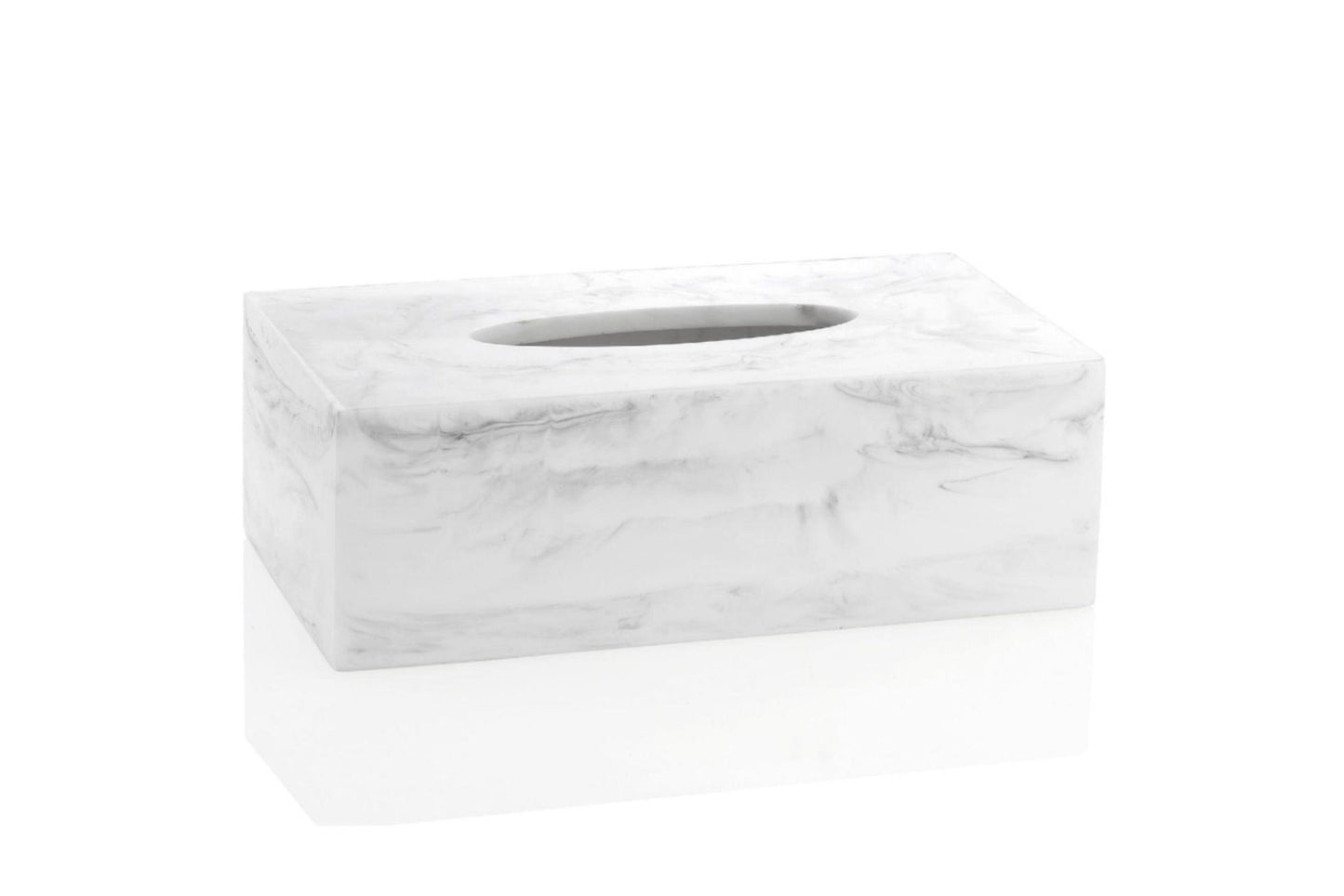 Taschentuchbox Marmor weiß