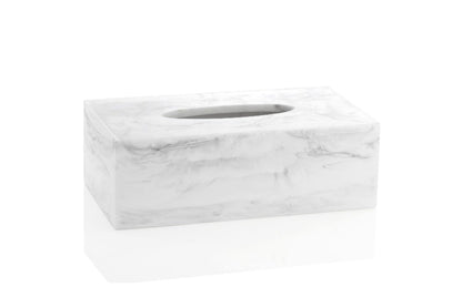 Taschentuchbox Marmor weiß
