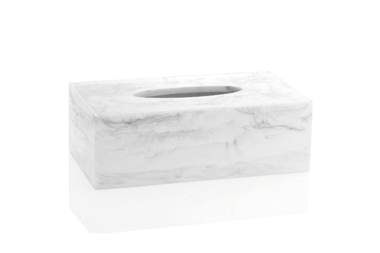 Taschentuchbox Marmor weiß