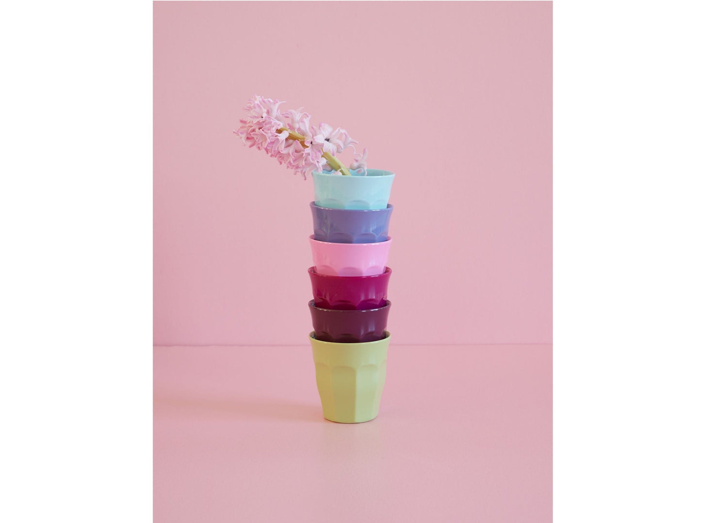 Melamin Becher Mehrfarbig 6er-Set