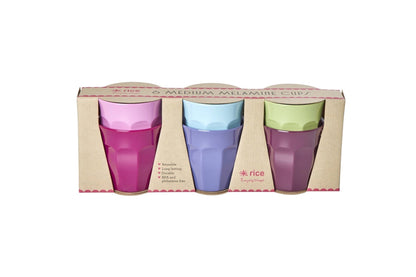 Melamin Becher Mehrfarbig 6er-Set