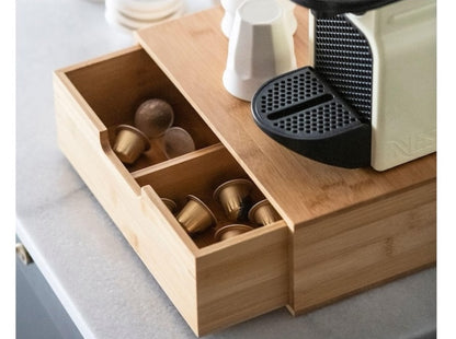 Kaffeekapseln Aufbewahrung Bambus
