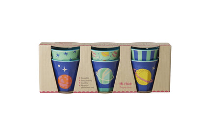 Melamin Becher 'Galaxy' Print 6er-Set