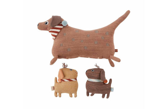 Kuscheltier 'Hunsi Dog mit 2 Welpen Coco & Max'