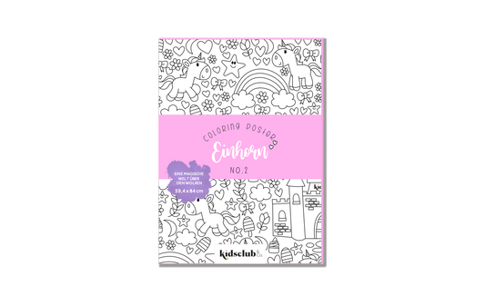 Ausmalposter No. 2 "Einhorn" - Malen & Kreativität für Kinder