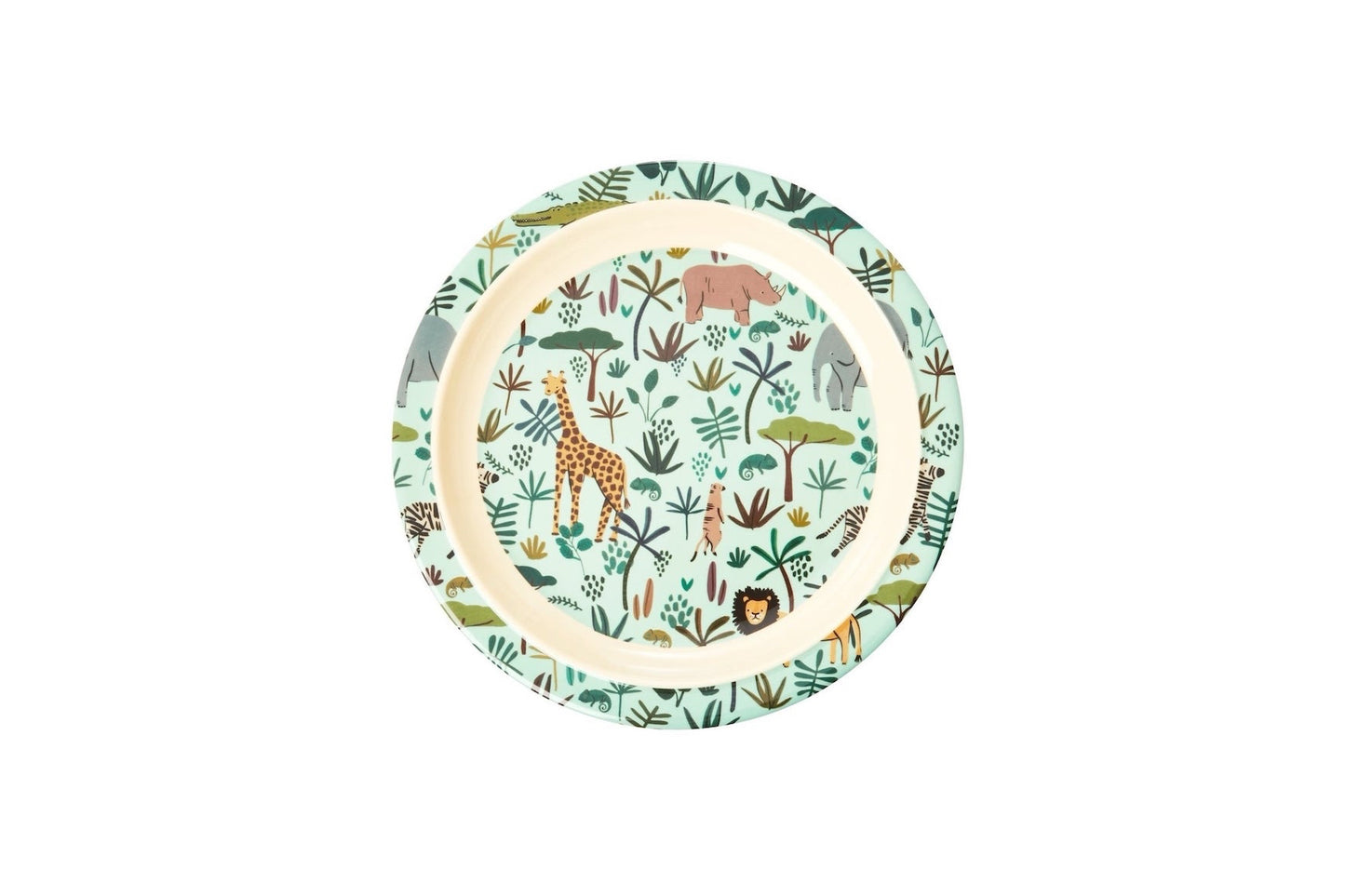 Melamin Kinderteller 'All Over Jungle Animals' Print