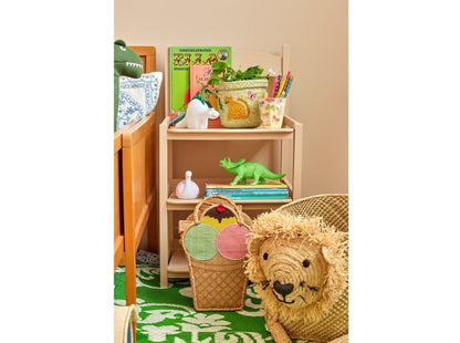 Kleine Raffia Tasche - 'Ice Cream' Theme