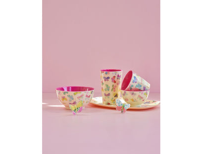 Rechteckig Melamin Teller - 'Butterfly' Print - Groß