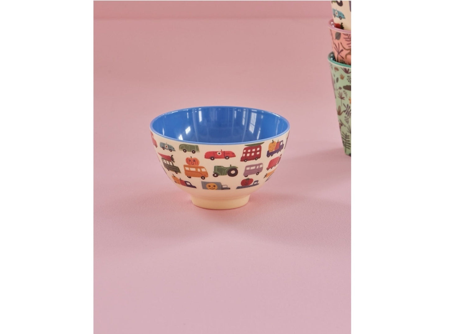 Melamin Kinderschüssel  - 'Happy Cars' Print