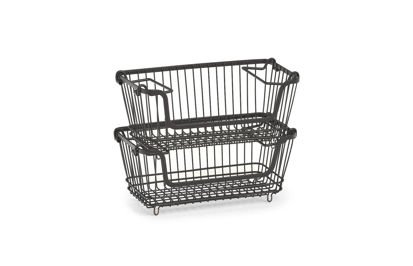 Metall Vorratskorb, klein - schwarz