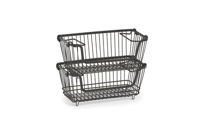 Metall Vorratskorb, klein - schwarz