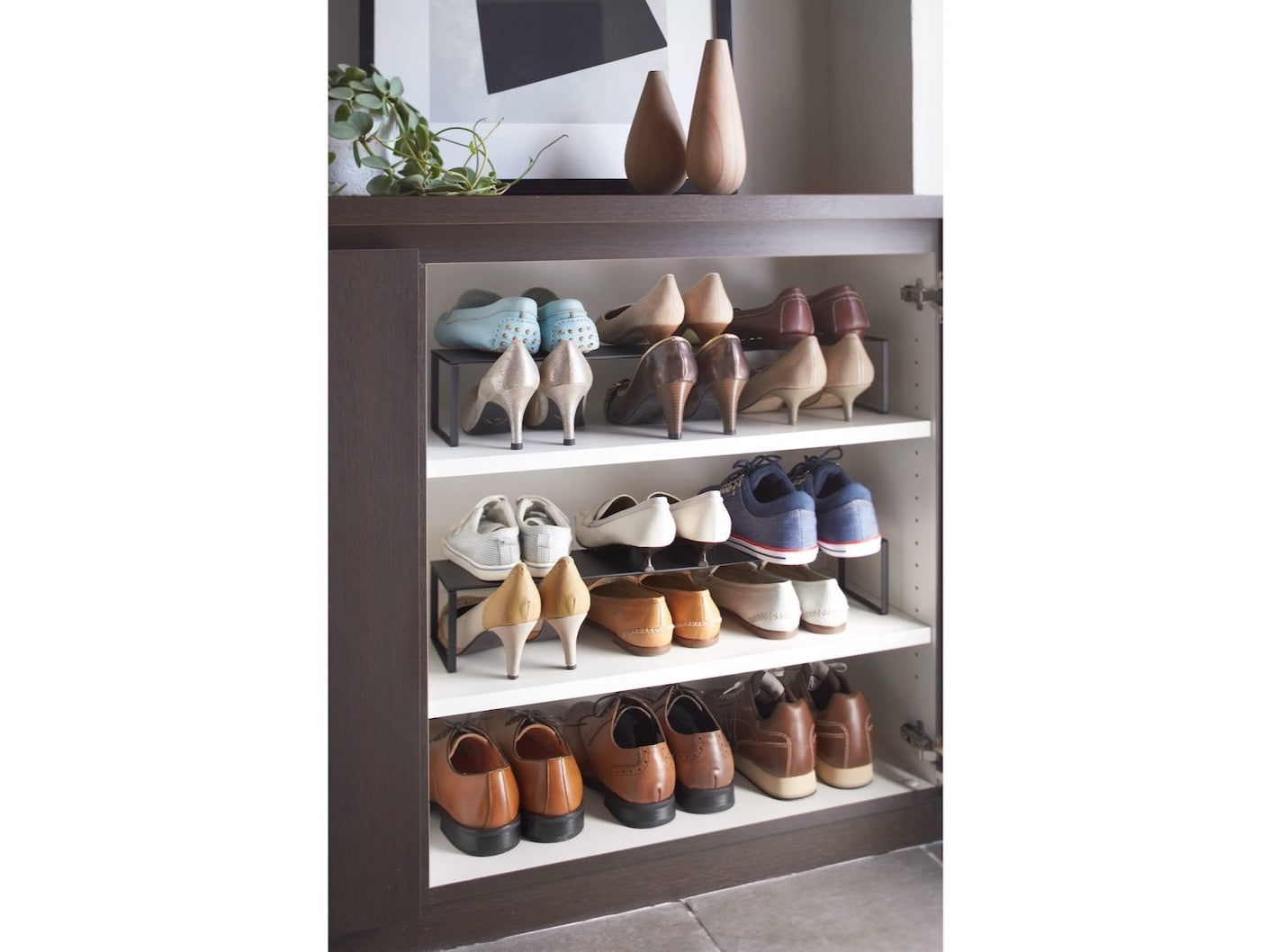 Ausziehbares Schuhregal Black