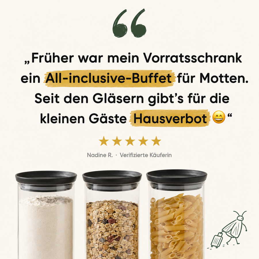 Vorratsgläser in moderner Küche
