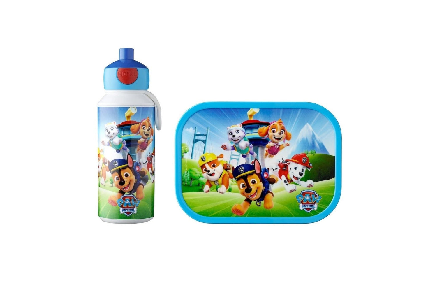Pausenset Campus (Trinkflasche Pop-up + Brotdose) - Paw Patrol Pups