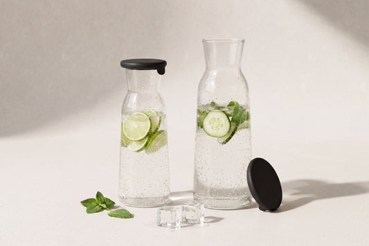 Glaskaraffe mit Silikondeckel - 700ml
