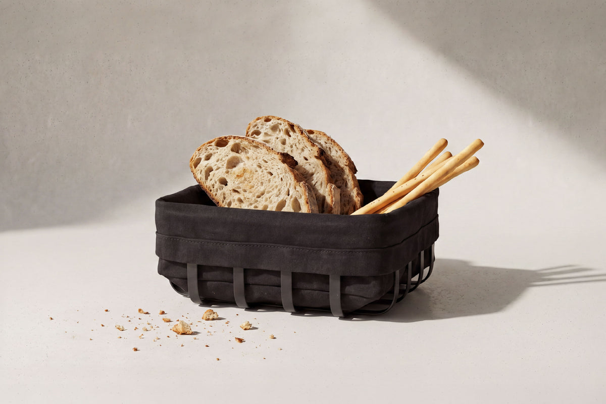 Brotkorb mit Stoffbeutel