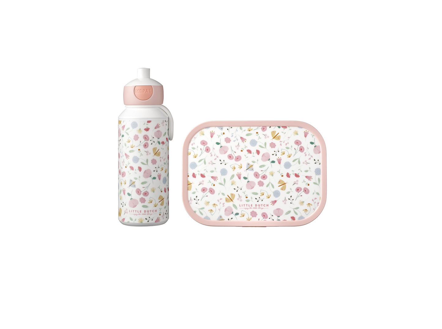 Trinkflasche Pop-up Campus Little Dutch - Flowers & Butterflies