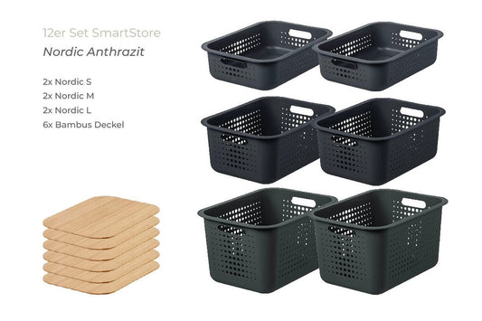 Aufbewahrungsbehälter Nordic 12er Set