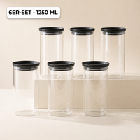6 Vorratsgläser  - 1250ml – Ansicht 1