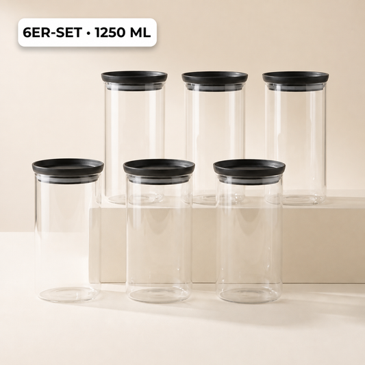 6 Vorratsgläser  - 1250ml