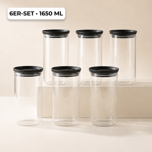 6 Vorratsgläser  - 1650ml