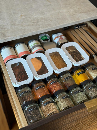 Gewürzglas 6er- Set L Deckel matt