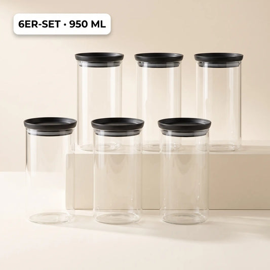 6 Vorratsgläser - 950ml
