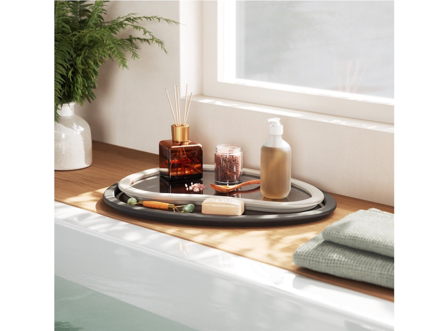 Tablett Serviertablett Hub 2er Set