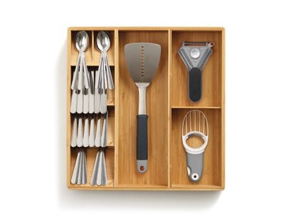DrawerStore Bamboo Organizer für Besteck, Küchenhelfer und Kochzubehör